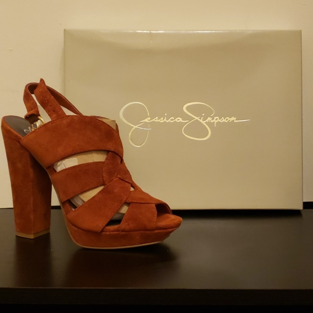 Rust color Platform sandals